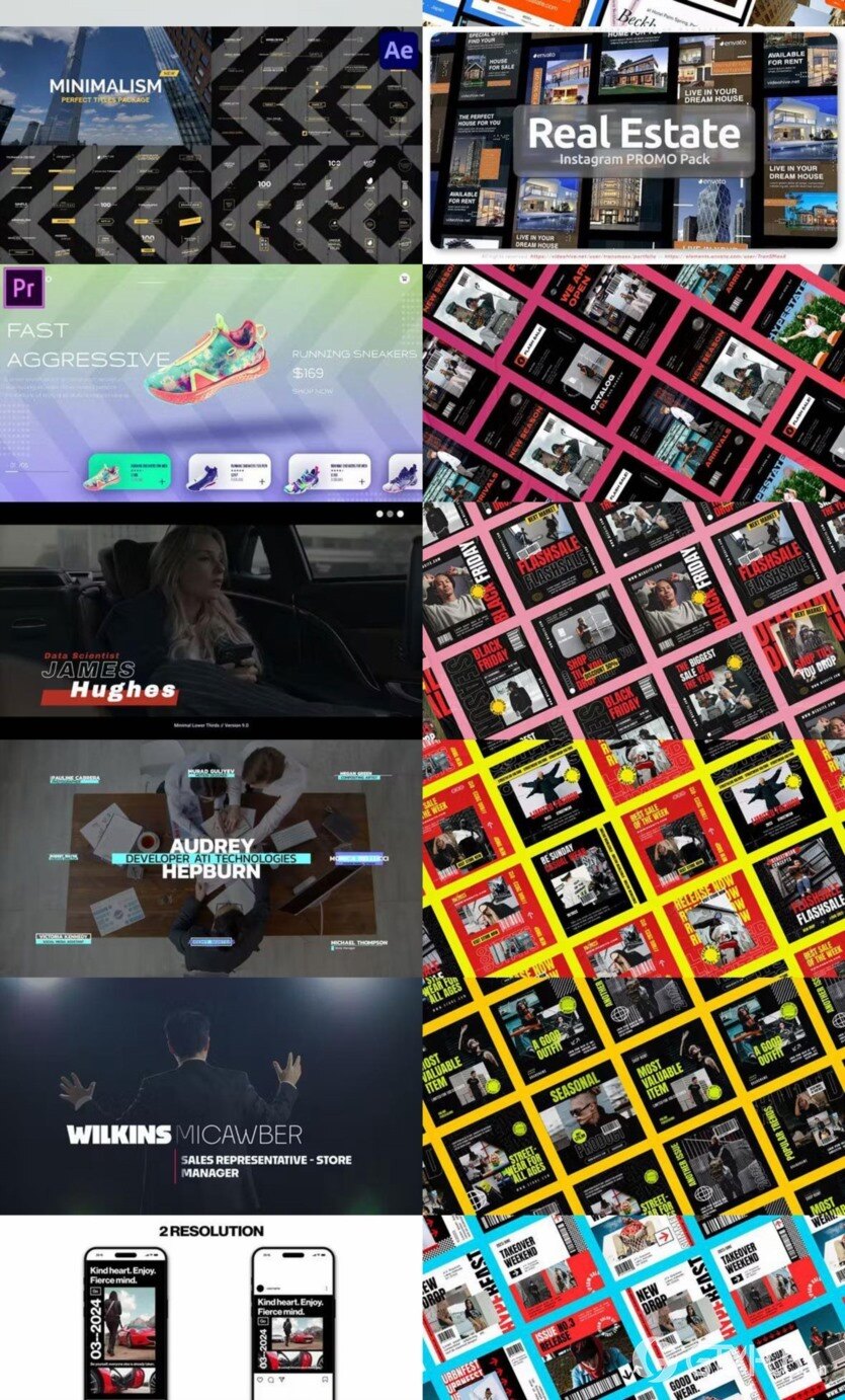 After Effects AE模版素材合集2024年第2季 After Effects Video Template Bundle 2024 Vol.2