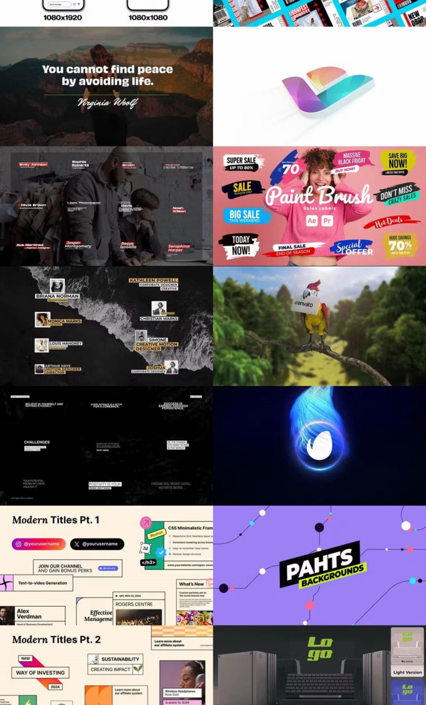 After Effects AE模版素材合集2024年第2季 After Effects Video Template Bundle 2024 Vol.2
