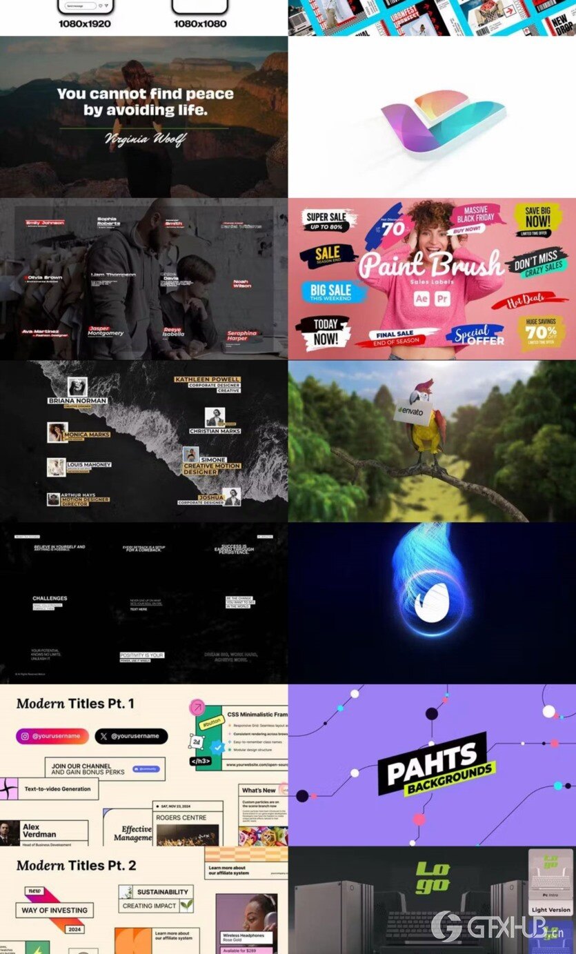 After Effects AE模版素材合集2024年第2季 After Effects Video Template Bundle 2024 Vol.2