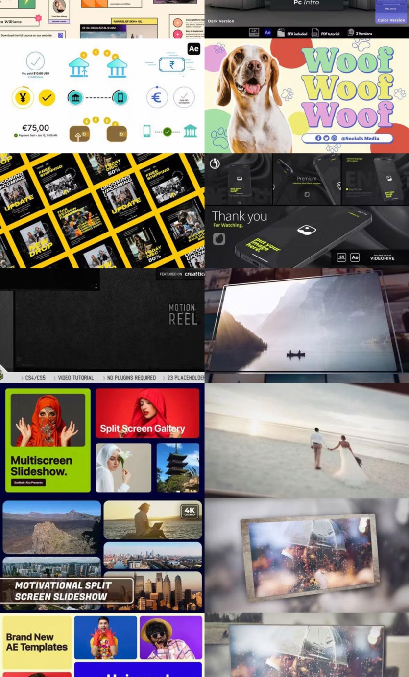 After Effects AE模版素材合集2024年第2季 After Effects Video Template Bundle 2024 Vol.2