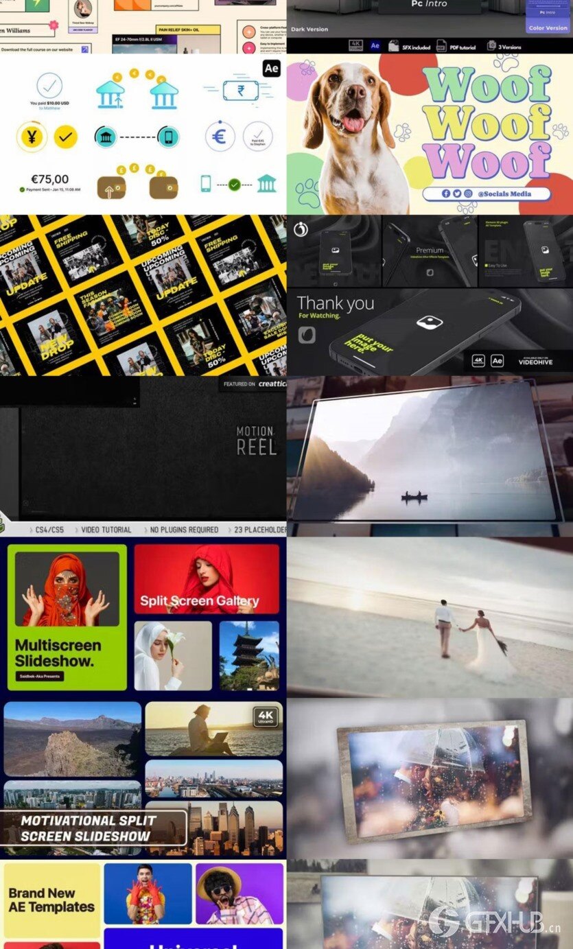 After Effects AE模版素材合集2024年第2季 After Effects Video Template Bundle 2024 Vol.2