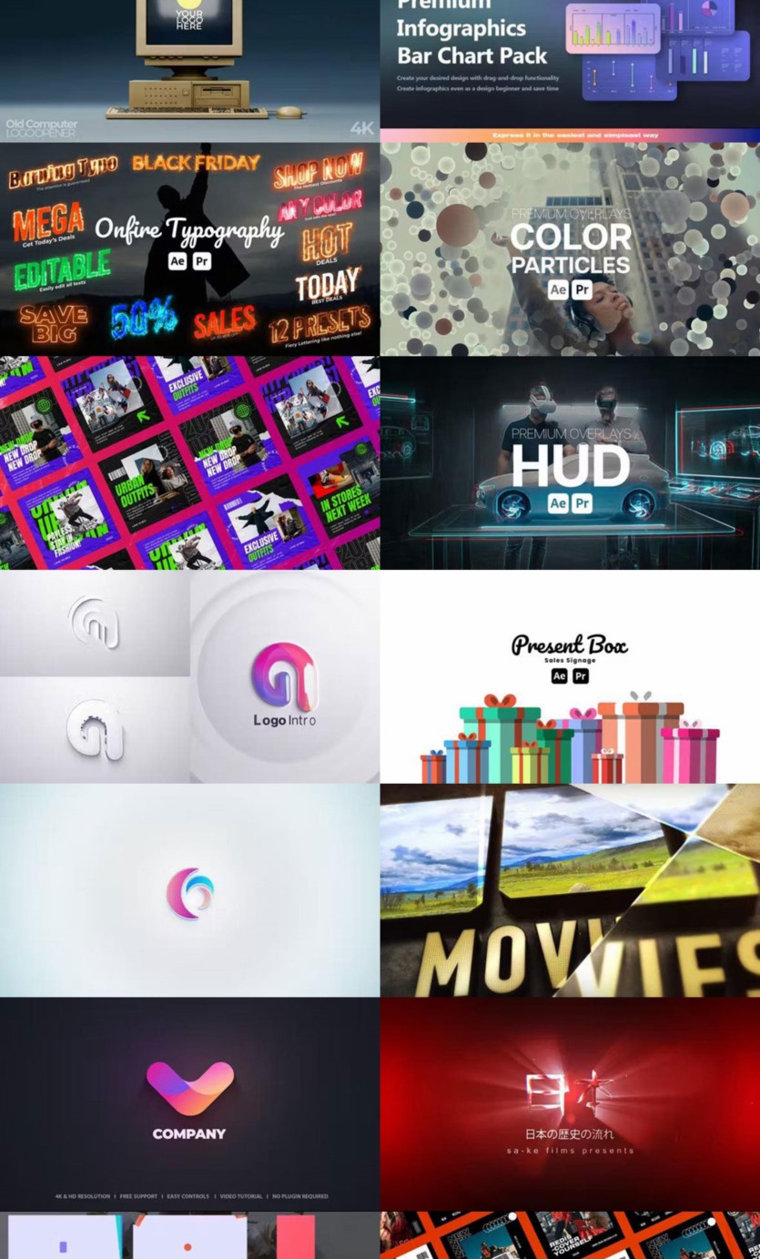 After Effects AE模版素材合集2024年第2季 After Effects Video Template Bundle 2024 Vol.2