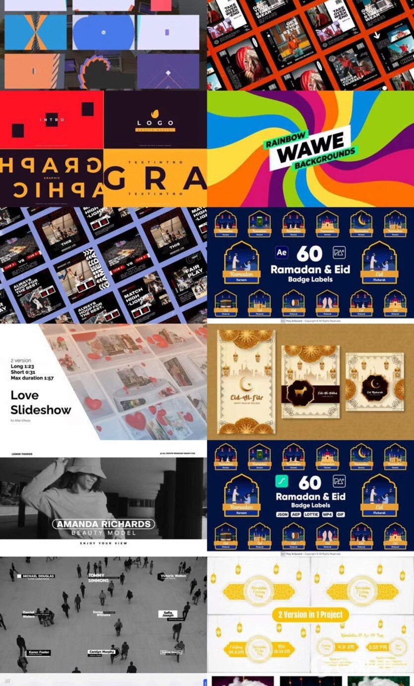 After Effects AE模版素材合集2024年第2季 After Effects Video Template Bundle 2024 Vol.2