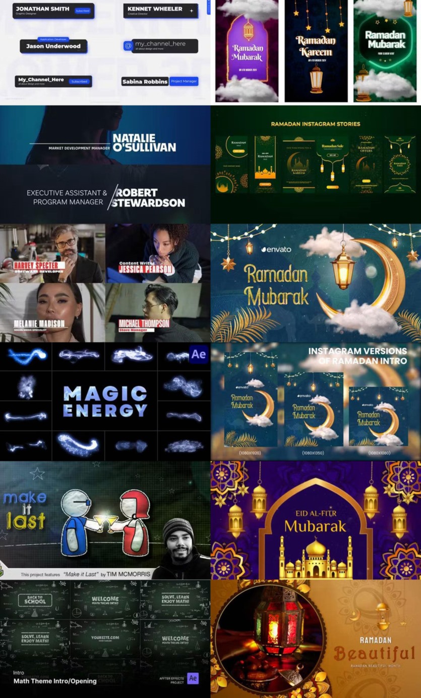 After Effects AE模版素材合集2024年第2季 After Effects Video Template Bundle 2024 Vol.2