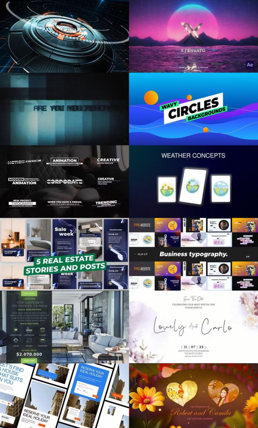 After Effects AE模版素材合集2024年第2季 After Effects Video Template Bundle 2024 Vol.2