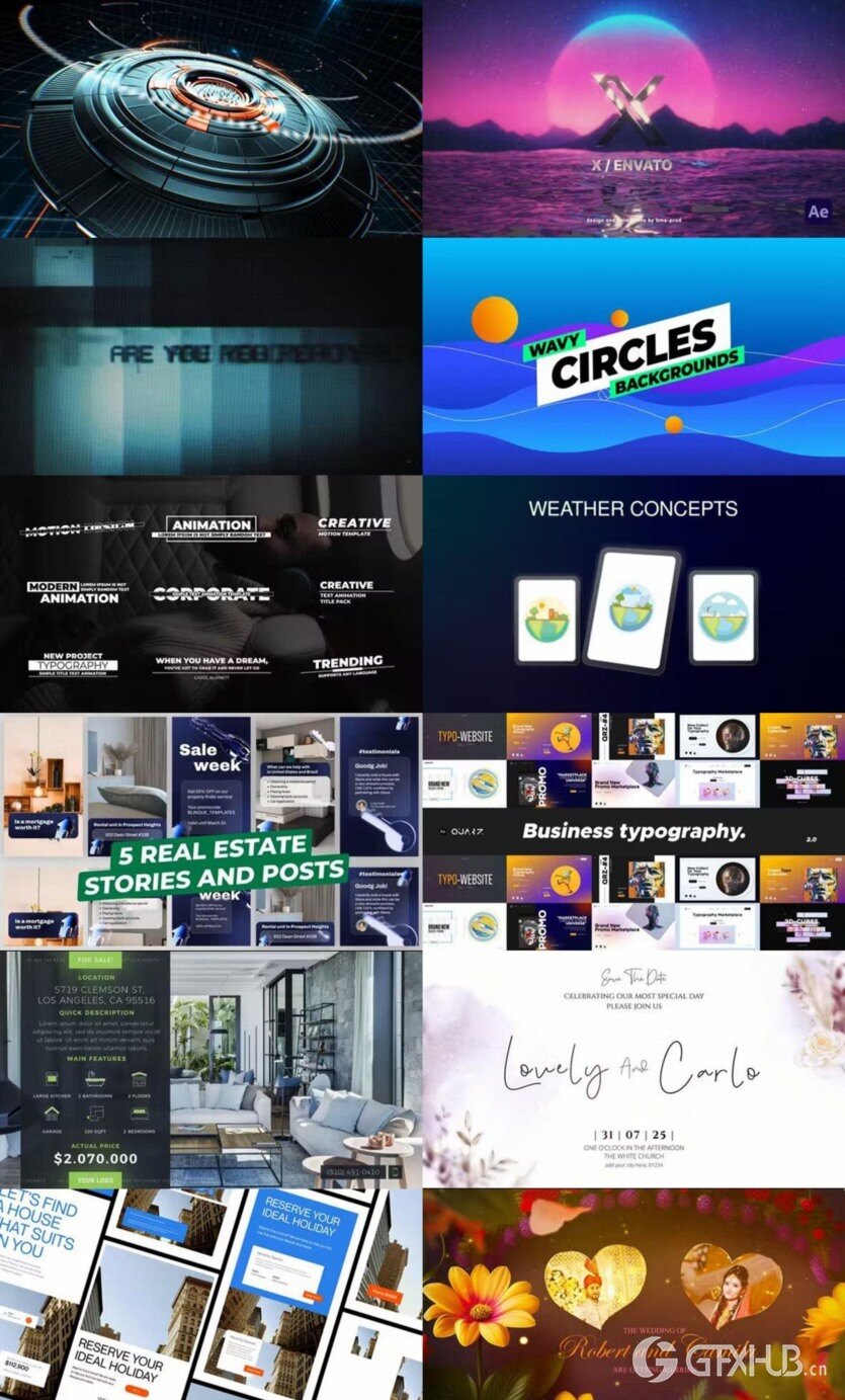 After Effects AE模版素材合集2024年第2季 After Effects Video Template Bundle 2024 Vol.2