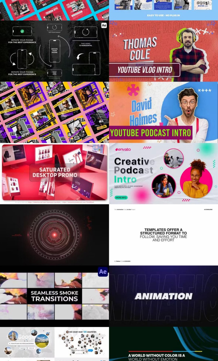 After Effects AE模版素材合集2024年第2季 After Effects Video Template Bundle 2024 Vol.2