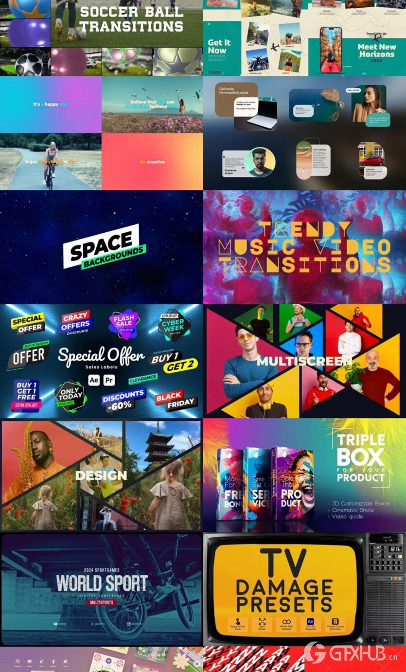 After Effects AE模版素材合集2024年第2季 After Effects Video Template Bundle 2024 Vol.2