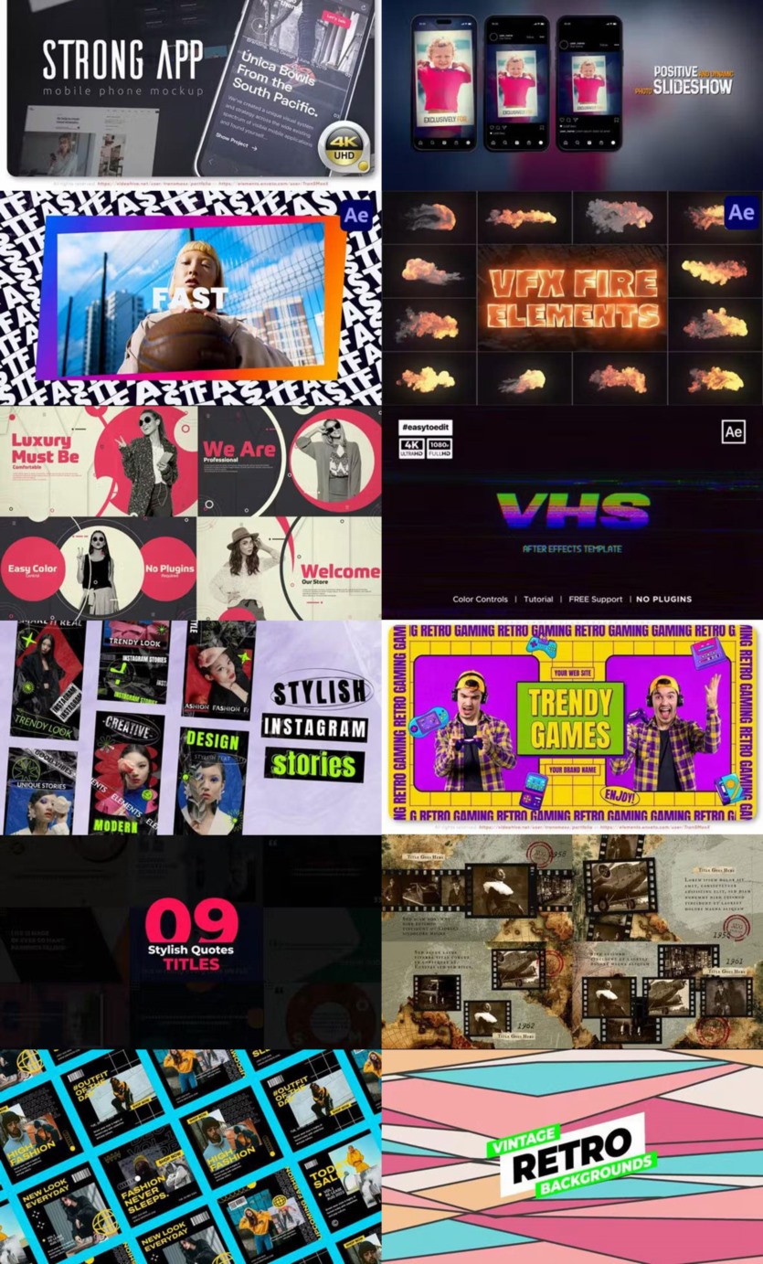 After Effects AE模版素材合集2024年第2季 After Effects Video Template Bundle 2024 Vol.2