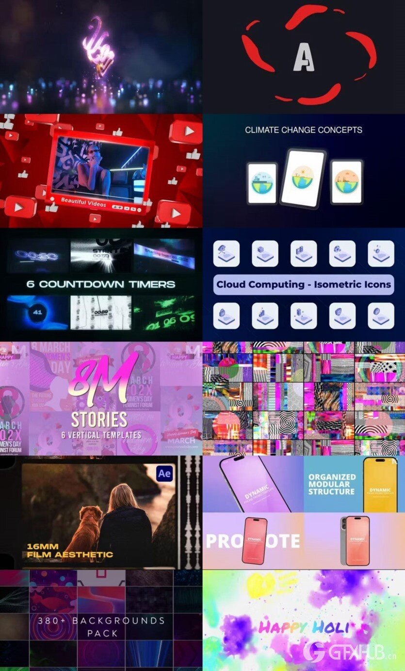 After Effects AE模版素材合集2024年第3季 After Effects Video Template Bundle 2024 Vol.3