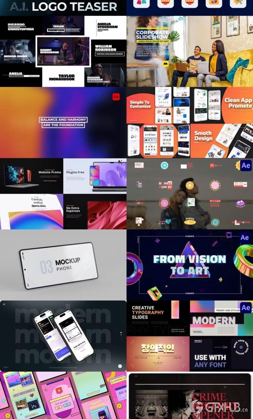 After Effects AE模版素材合集2024年第3季 After Effects Video Template Bundle 2024 Vol.3
