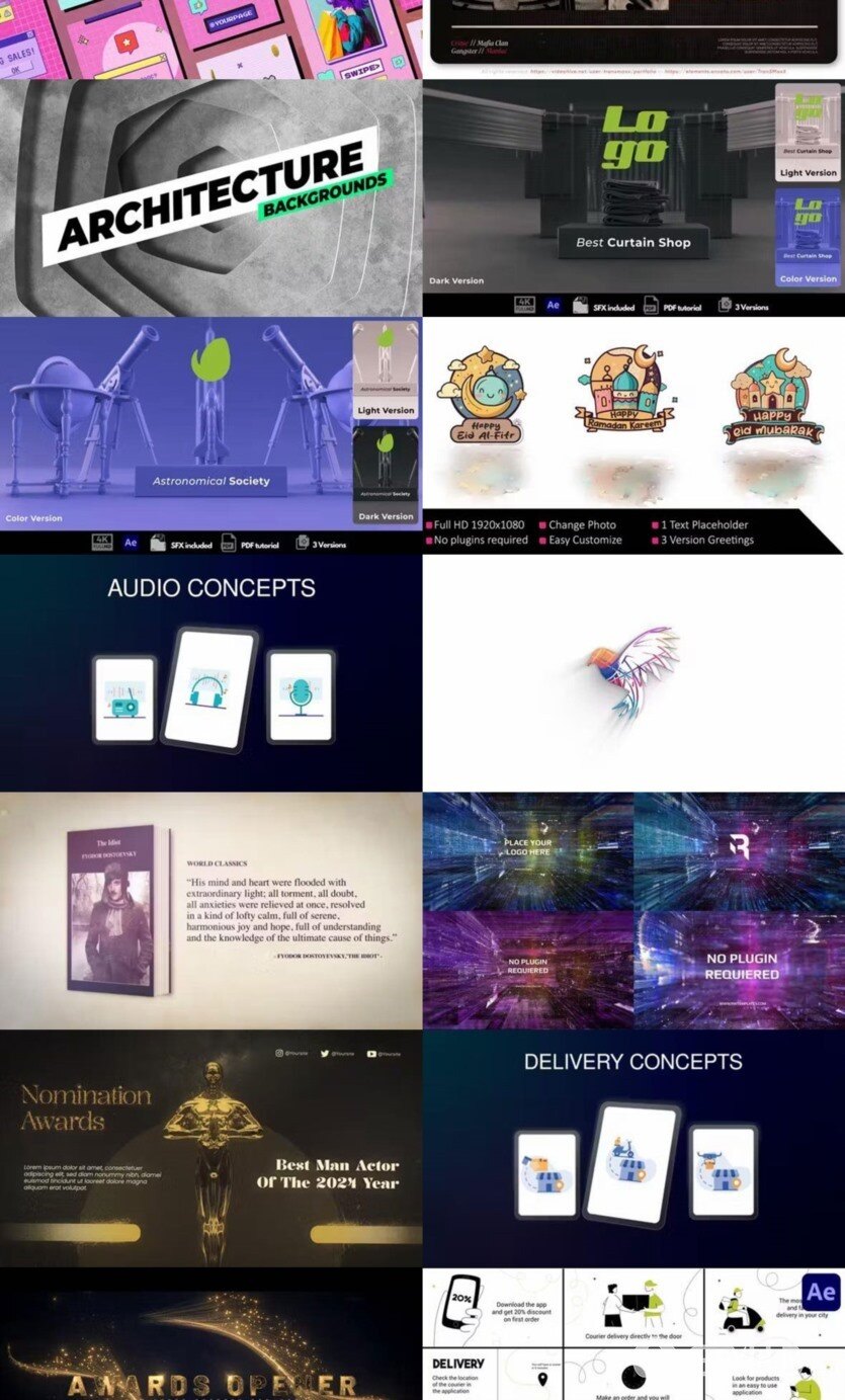 After Effects AE模版素材合集2024年第3季 After Effects Video Template Bundle 2024 Vol.3