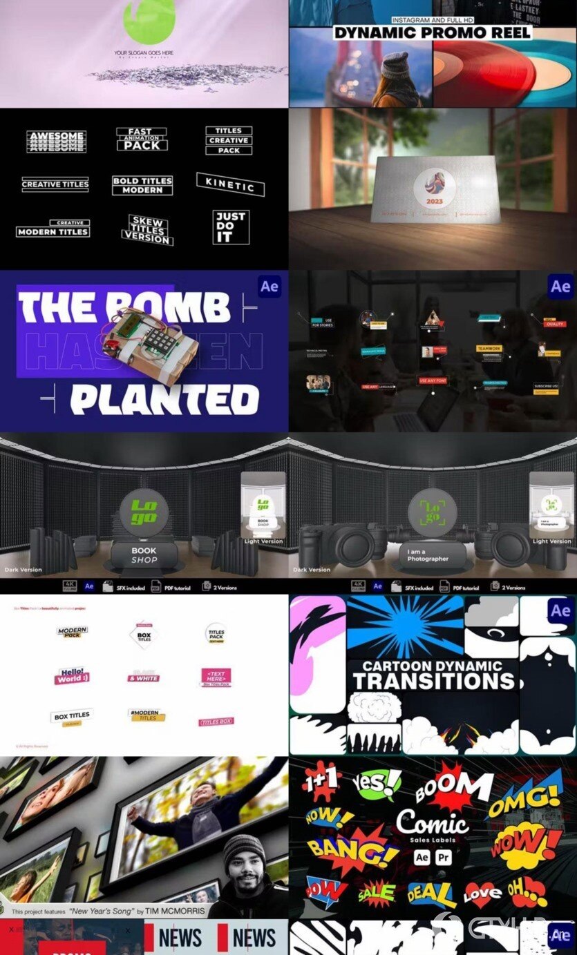 After Effects AE模版素材合集2024年第3季 After Effects Video Template Bundle 2024 Vol.3