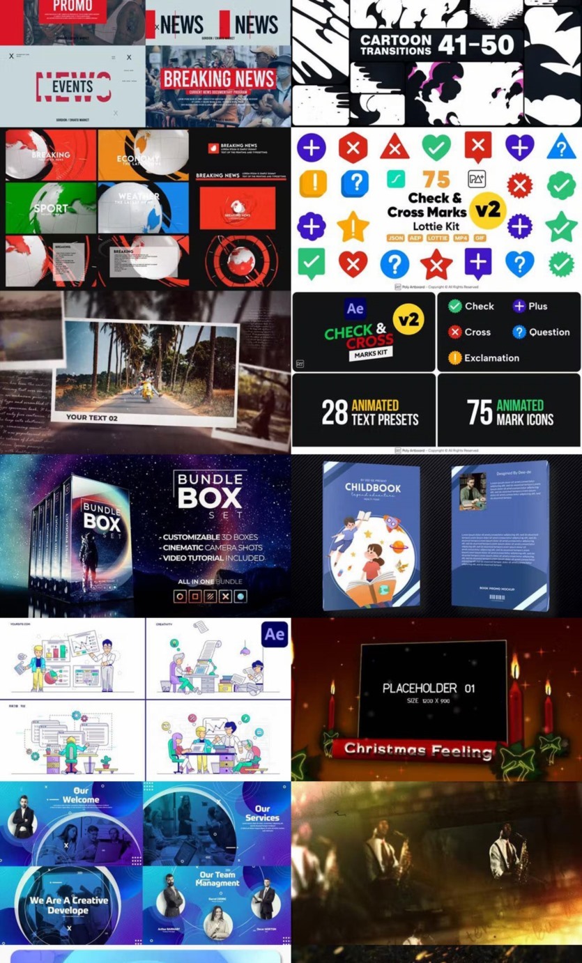 After Effects AE模版素材合集2024年第3季 After Effects Video Template Bundle 2024 Vol.3