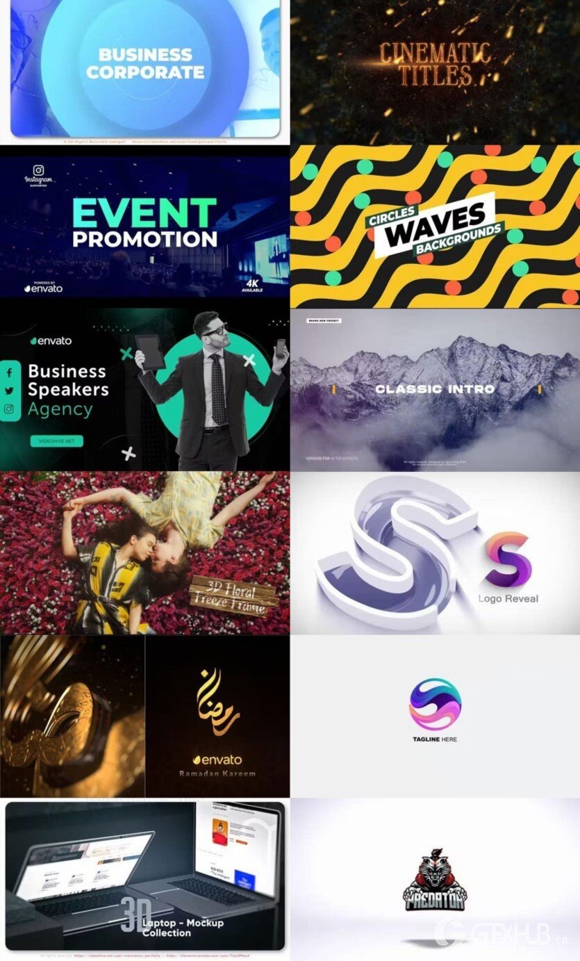 After Effects AE模版素材合集2024年第3季 After Effects Video Template Bundle 2024 Vol.3