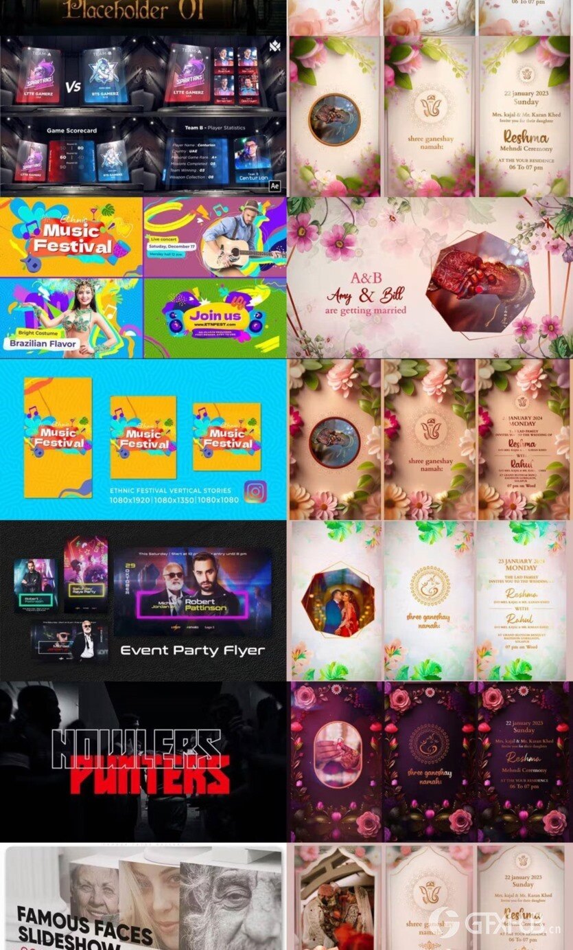 After Effects AE模版素材合集2024年第3季 After Effects Video Template Bundle 2024 Vol.3