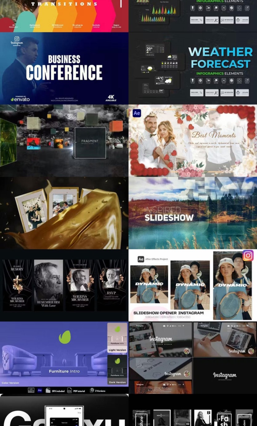 After Effects AE模版素材合集2024年第3季 After Effects Video Template Bundle 2024 Vol.3