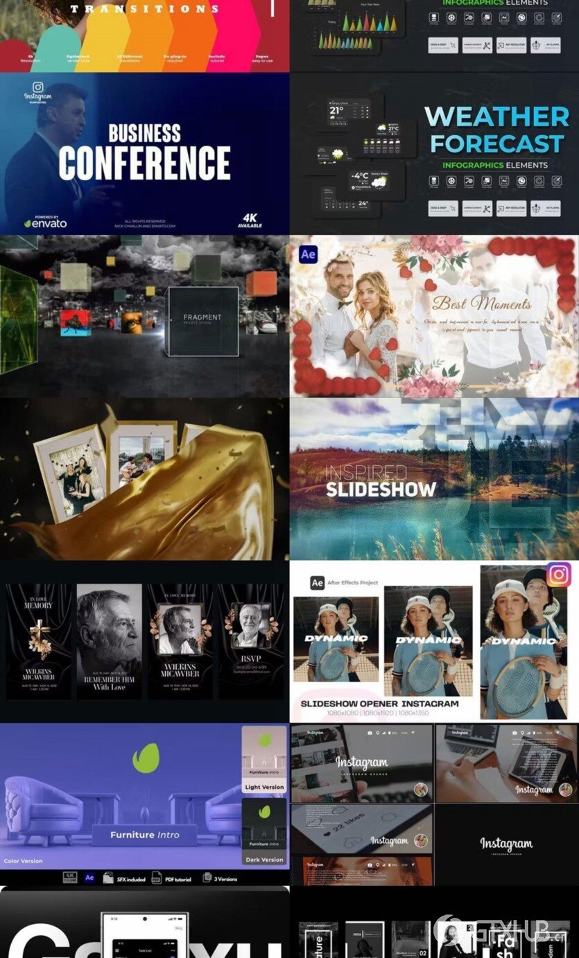 After Effects AE模版素材合集2024年第3季 After Effects Video Template Bundle 2024 Vol.3