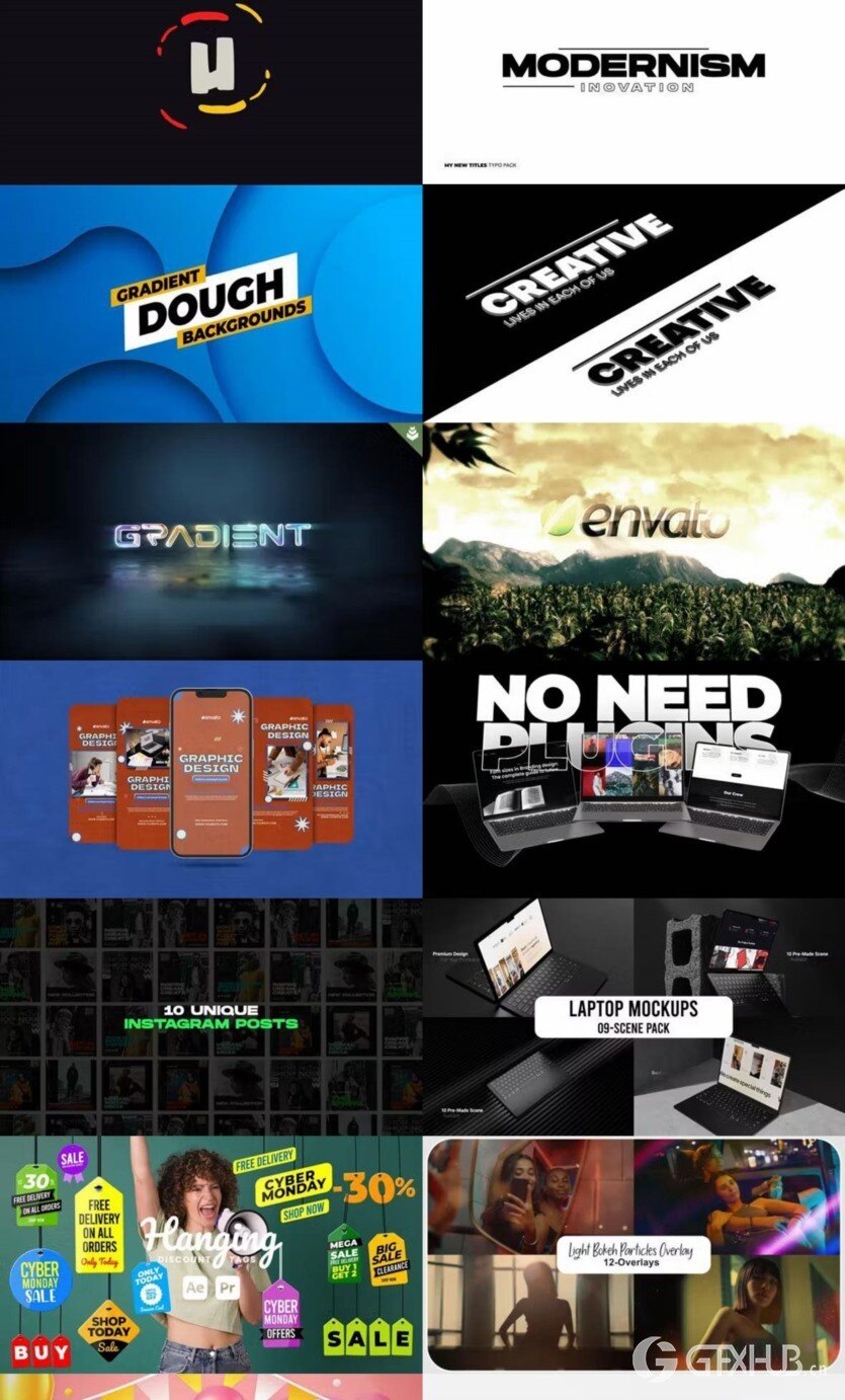 After Effects AE模版素材合集2024年第3季 After Effects Video Template Bundle 2024 Vol.3