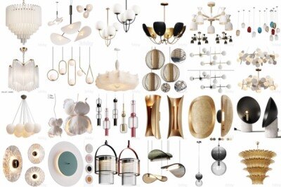 140套高精度灯具3D模型合集 3DSky PRO 140 Lamp 3D model collection
