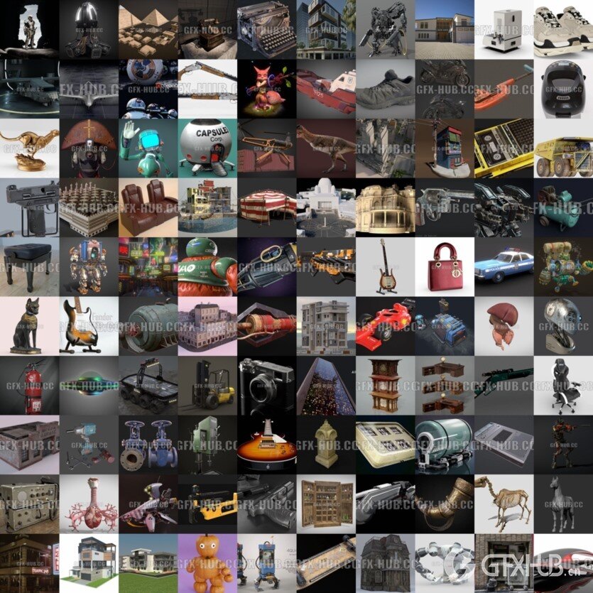 PBR游戏3D模型合集 PBR Game 3D Models Bundle 2023 Vol.1