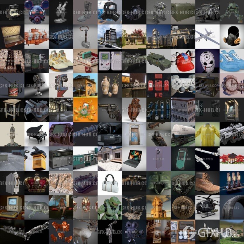 PBR游戏3D模型合集 PBR Game 3D Models Bundle 2023 Vol.1