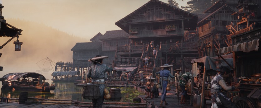 中国风水乡渔村人物角色村庄木屋建筑生活元素3D模型 Big Medium Small – Water Village（更新）