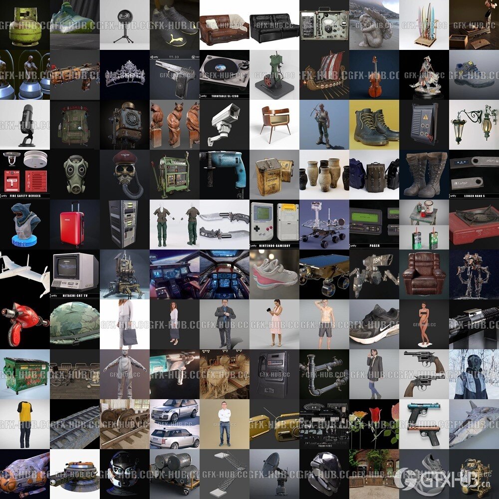 PBR游戏3D模型合集 PBR Game 3D Models Bundle 2023 Vol.3