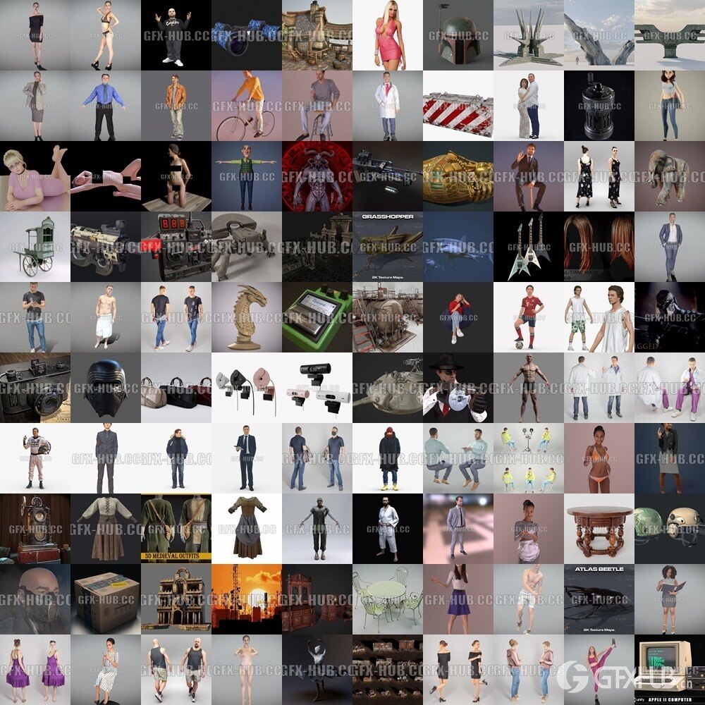 PBR游戏3D模型合集 PBR Game 3D Models Bundle 2023 Vol.3