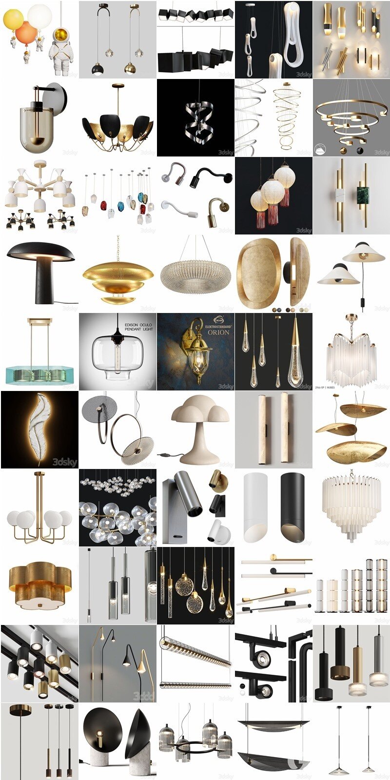 3dsky Pro 国外室内沙发椅子床具灯具柜子3D模型合辑2024年4月第3季 | 390套 | 15.6GB