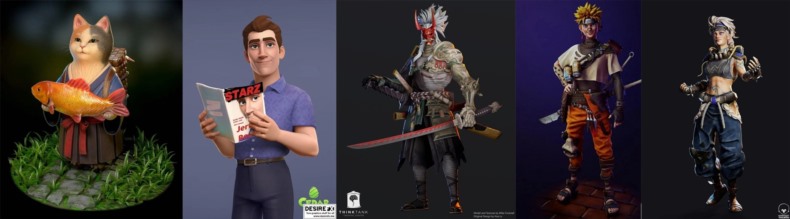 PBR Game 70个游戏人物角色3D模型合集（格式：MAXFBXOBJ）