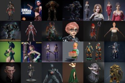 PBR Game 70个游戏人物角色3D模型合集（格式：MAX\FBX\OBJ）