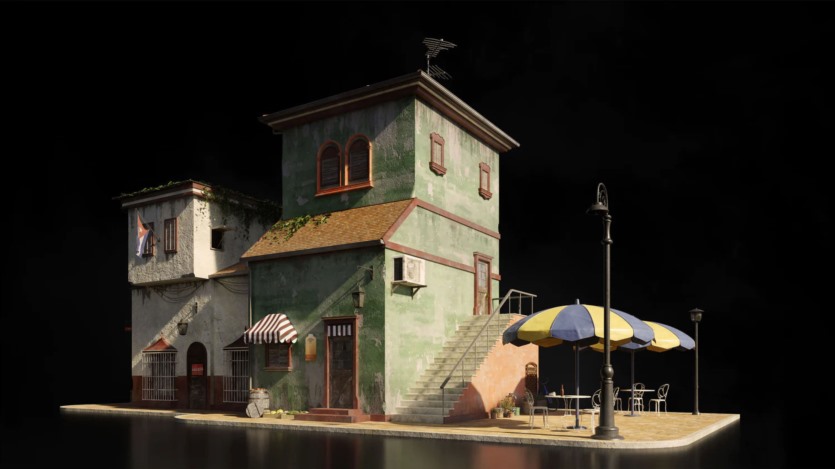 古巴哈瓦那城市楼房建筑3D模型 Kitbash3D – Havana Nights (格式C4D/Blender/FBX/OBJ)