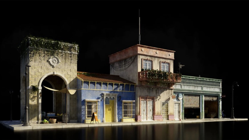 古巴哈瓦那城市楼房建筑3D模型 Kitbash3D – Havana Nights (格式C4D/Blender/FBX/OBJ)