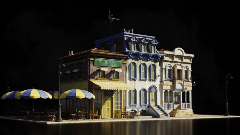 古巴哈瓦那城市楼房建筑3D模型 Kitbash3D – Havana Nights (格式C4D/Blender/FBX/OBJ)