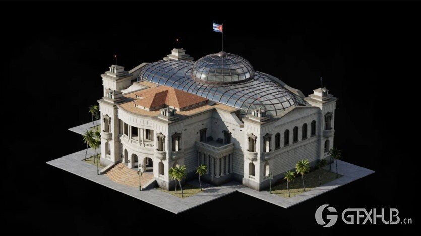 古巴哈瓦那城市楼房建筑3D模型 Kitbash3D – Havana Nights (格式C4D/Blender/FBX/OBJ)