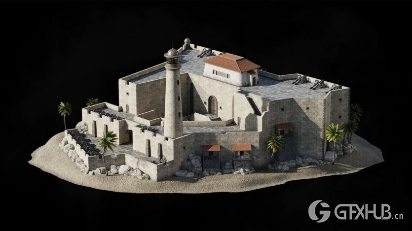 古巴哈瓦那城市楼房建筑3D模型 Kitbash3D – Havana Nights (格式C4D/Blender/FBX/OBJ)