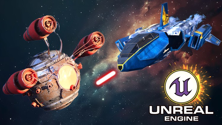 虚幻引擎5蓝图太空射击游戏分步教程 Unreal Engine 5 Blueprints Step-by-Step Space Shooter Game