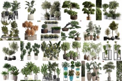 119套植物树木盆栽3D模型合集 3DSky Pro 119 Plants 3D Models Collection