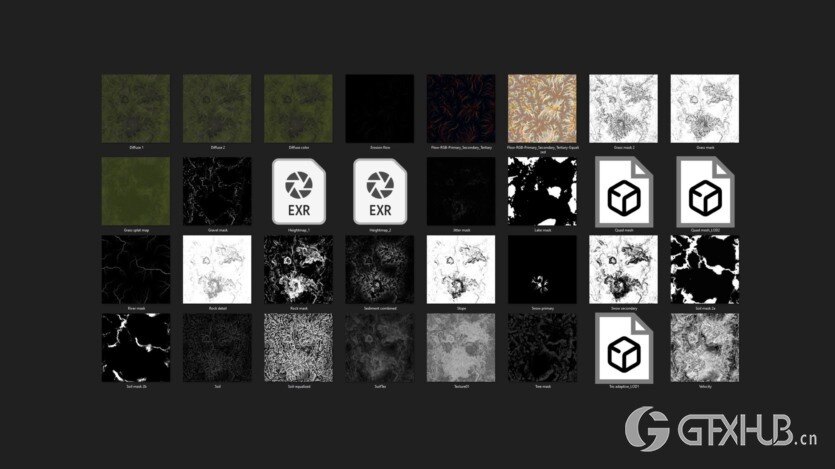 冰岛山脉6个景观3D模型套件包 | 6 LANDSCAPE KITBASH PACK Icelandic mountains Universal