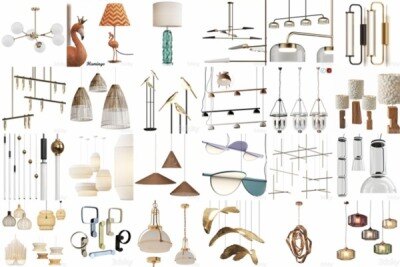 150套高精度灯具3D模型合集 3DSky PRO 150 Lamp 3D model collection