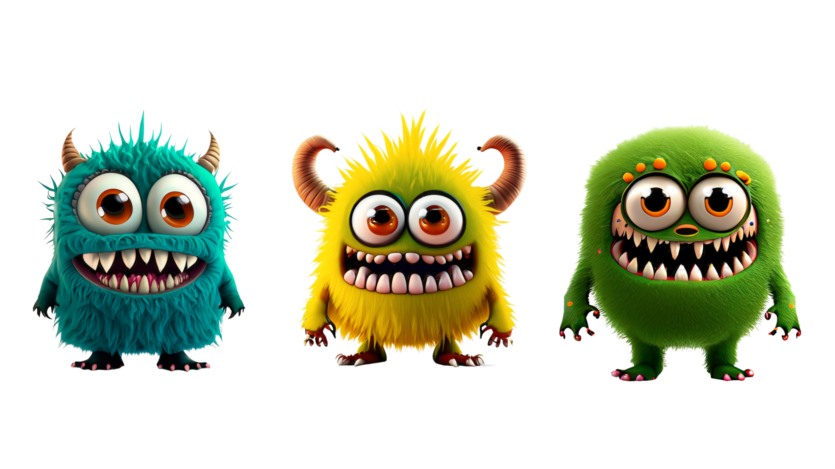 UE虚幻引擎 2D 动画可爱毛茸怪物资产 2D Animated Cute and Furry Monster Pack (Pack of 30) 4.27+
