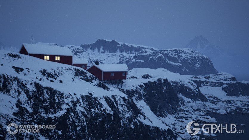 UE虚幻引擎挪威冬季岛屿村庄超级包 Unreal Engine Norwegian Winter Island Village Megapack