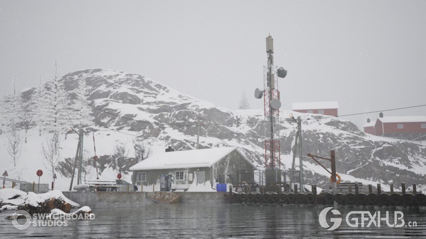 UE虚幻引擎挪威冬季岛屿村庄超级包 Unreal Engine Norwegian Winter Island Village Megapack