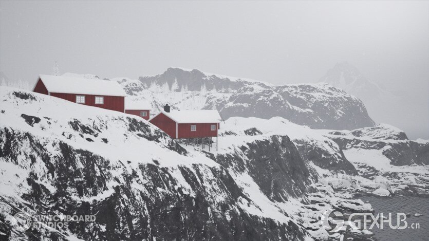 UE虚幻引擎挪威冬季岛屿村庄超级包 Unreal Engine Norwegian Winter Island Village Megapack