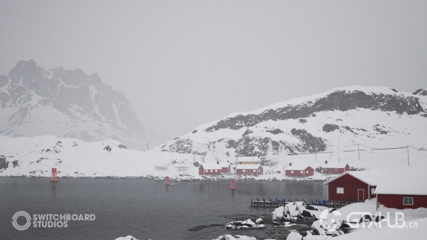 UE虚幻引擎挪威冬季岛屿村庄超级包 Unreal Engine Norwegian Winter Island Village Megapack