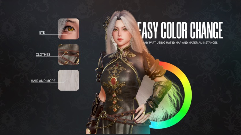 中华少女战士UE虚幻引擎游戏角色模型 Cheng Yi - Chinese Warrior Girl (4.19+)