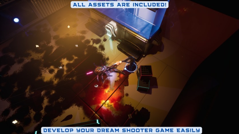 UE虚幻引擎自上而下射击游戏模版资产 Defender: Top Down Shooter V2