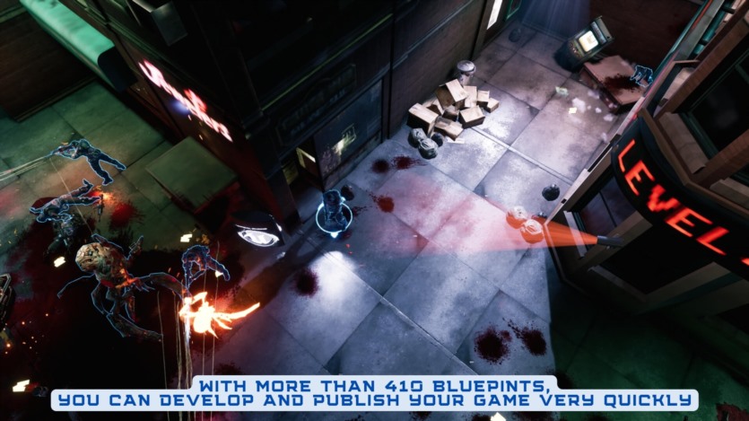 UE虚幻引擎自上而下射击游戏模版资产 Defender: Top Down Shooter V2