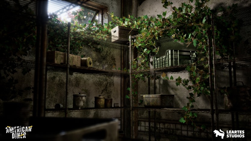 UE虚幻引擎 后世界末日美式餐厅环境 (外部 + 内部，餐厅) Post-Apo American Diner Environment